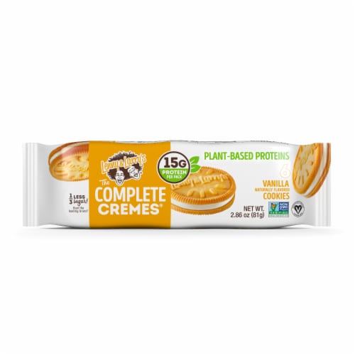 Lenny & Larry's The Complete Cremes® Plant Based Protein Vanilla Cookies Perspective: top