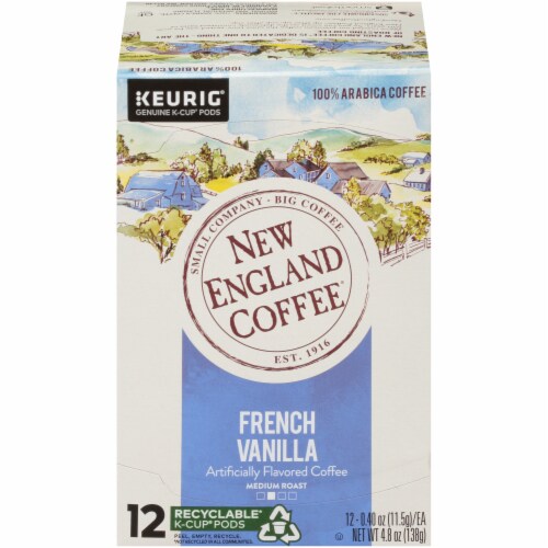 New England Coffee® French Vanilla Medium Roast K-Cup Pods Perspective: top