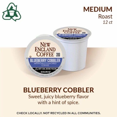 New England Coffee® Blueberry Cobbler Medium Roast Coffee Pods Perspective: top