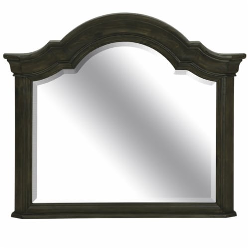 Traditional Peppercorn Shaped Mirror in Black - Magnussen Perspective: top