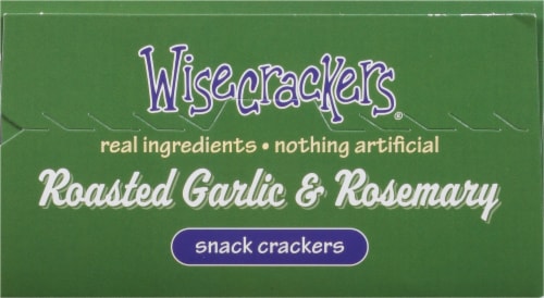 Wisecrackers Roasted Garlic & Rosemary Snack Crackers Perspective: top
