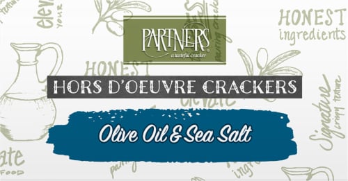 Partners Olive Oil & Sea Salt Hors D'oeuvre Crackers Perspective: top
