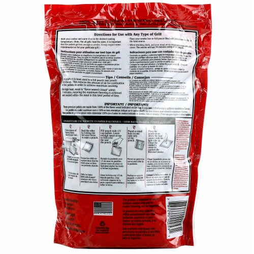 BBQr's Delight Apple Pellet Blend 1lb Grilling Smoking Pellets 100% All Natural Perspective: top