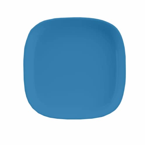 TarHong Square Wheat Poly Propylene Plates - Blue Perspective: top