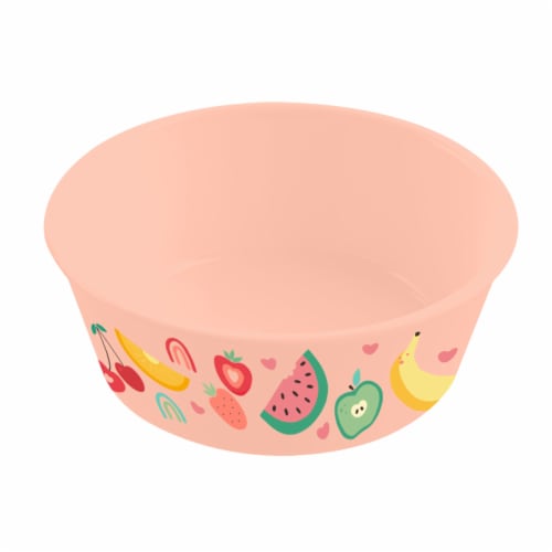 TarHong Wheat Poly Propylene Round Bowl - Coral Fruit Perspective: top