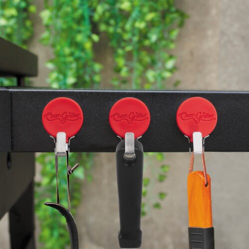 Char-Griller® Flat Iron™ Magentic Tool Hooks Perspective: top