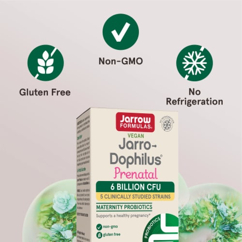 Jarrow Formulas® Jarro-Dophilus® Prenatal Maternity Probiotics Capsules Perspective: top