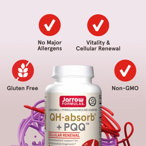 Jarrow Formulas® QH absorb® + PQQ™ Softgels Perspective: top