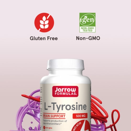 Jarrow Formulas® LTyrosine Free Form Amino Acid Capsules 500 mg Perspective: top