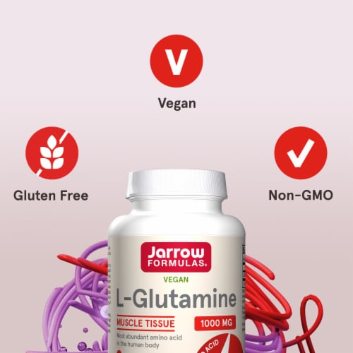 Jarrow Formulas® L Glutamine Tablets 1000 mg Perspective: top