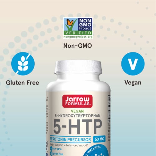 Jarrow Formulas® 5 HTP Serotonin Precursor Capsules 50 mg Perspective: top