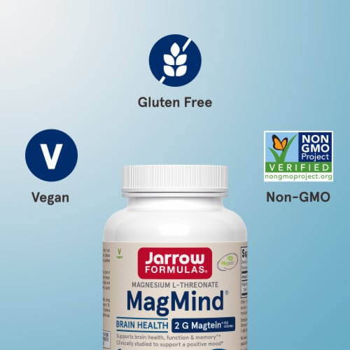 Jarrow Formulas® MagMind® L Threonate Capsules 2 g Perspective: top