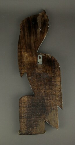White Wood Coastal Pelican Perched On Nautical Piling Wall Sculpture 24 inch Perspective: top