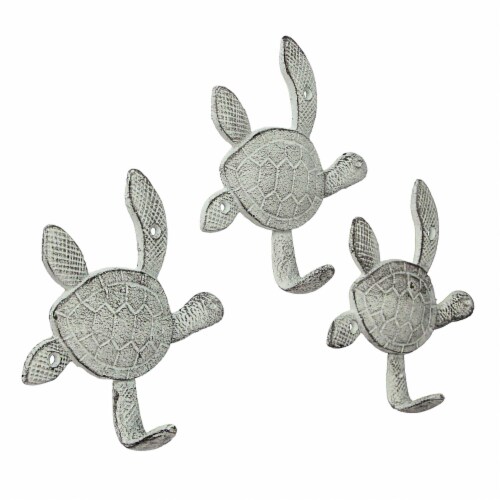 Cast Iron Deep Sea Turtle Wall Mount Hook Holder
