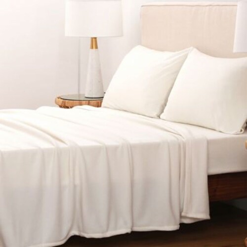 Simply Essential Microfleece Blanket Cream Full Queen Fred Meyer
