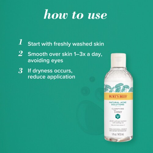 Burt's Bees Natural Acne Solutions Clarifying Toner Perspective: top