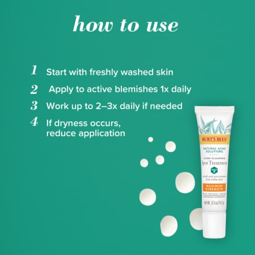Burt's Bees Natural Acne Solutions Maximum Strength Oily Skin Spot Treatment Cream Perspective: top