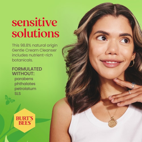 Burt's Bees Natural Origin Sensitive Solutions with Aloe Gentle Cream Cleanser Perspective: top