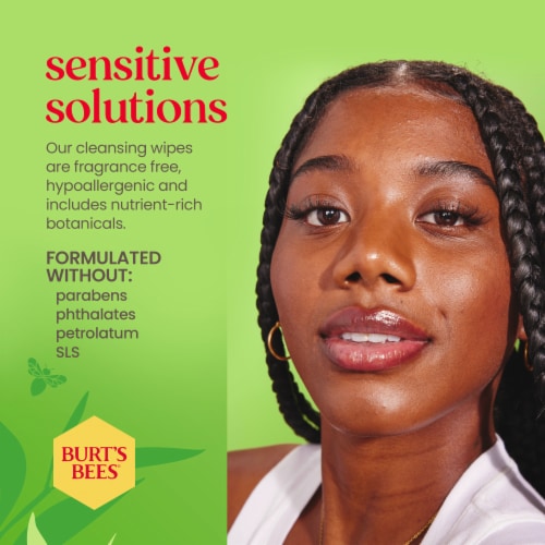 Burt's Bees Aloe Vera Soothing Facial Towelettes Perspective: top