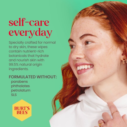 Burt's Bees Refreshing Facial Towelettes Perspective: top