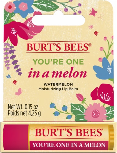 Burt's Bees Limited Edition You're One in a Melon Watermelon Lip Balm Perspective: top