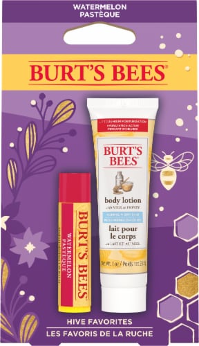 Burt's Bees Hive Favorites Lip Balm and Body Lotion Holiday Gift Set Perspective: top