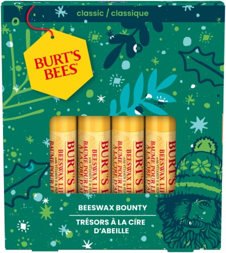 Burt's Bees Non-Tinted Beeswax Bounty Classic Lip Balm Gift Set Perspective: top