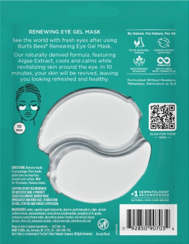 Burt's Bees Renewing Eye Gel Mask Perspective: top