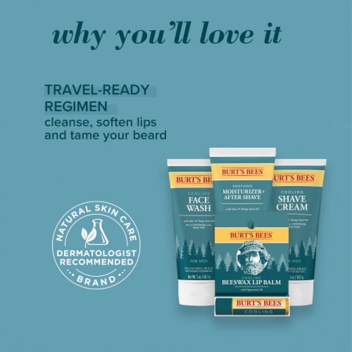 Burts Bees Cooling Aloe and Hemp Shave Cream For Men Perspective: top