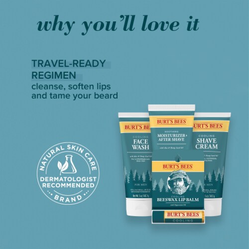 Burts Bees Cooling Aloe and Hemp Shave Cream For Men Perspective: top