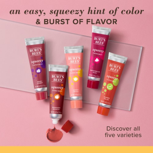 Burt's Bees Squeezy Berry Sorbet Tinted Lip Balm Perspective: top