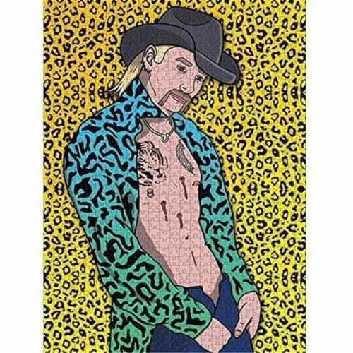 Hot Joe Tiger King Jigsaw Puzzle 1000ct Piece Premium Quality Pop Culture Chunky Custard Perspective: top