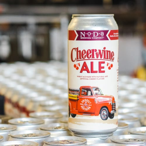 NoDa Brewing Company Cheerwine Wheat Ale Craft Beer Perspective: top