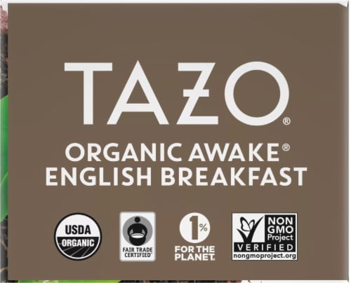 Tazo® Organic Awake® English Breakfast Tea Bags Perspective: top