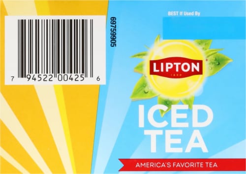 Lipton® Unsweetened Black Iced Tea Bags Perspective: top