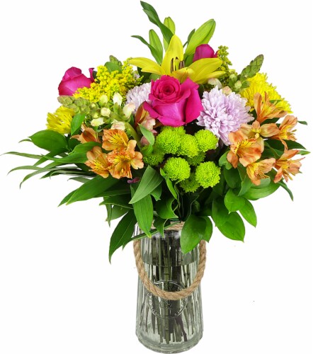 Large Floral Arrangement Perspective: top