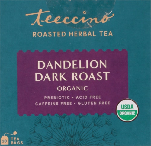 Teeccino Dandelion Dark Roast Herbal Tee Bags Perspective: top