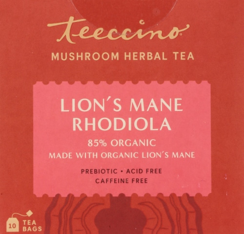 Teeccino® Lion's Rhodiola Mushroom Herbal Tea Perspective: top