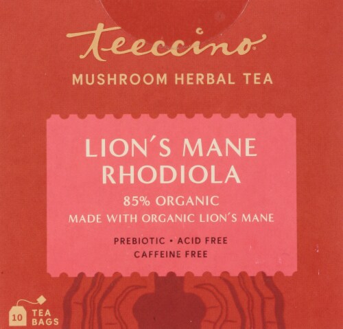 Teeccino® Lion's Rhodiola Mushroom Herbal Tea Perspective: top
