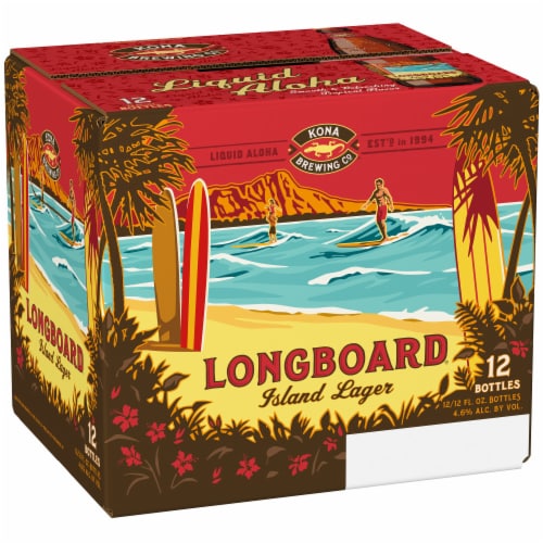 Kona Brewing Co. Longboard Island Lager Beer Perspective: top