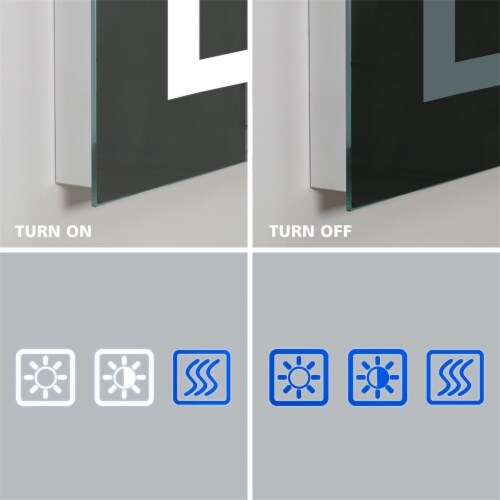 ExBrite 60  W x 36  H Led Bathroom Mirror Illuminated LED Wall Mirror Perspective: top