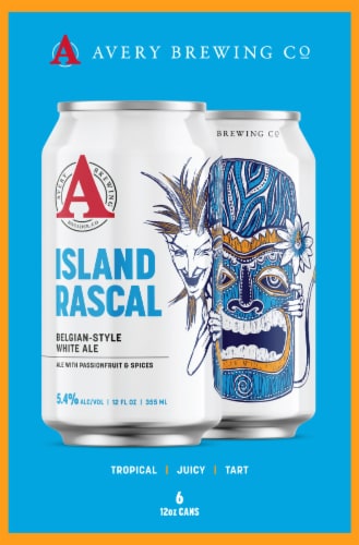 Avery Brewing Co. Island Rascal Belgian Style White Ale Perspective: top