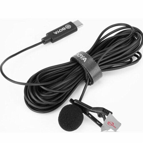 Boya By-m3 Digital Omnidirectional Lavalier Microphone Usb-c Cable For Android Perspective: top