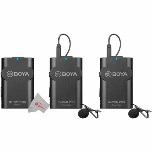 Boya BY-WM4 Pro k2 Dual-Channel Digital Wireless Microphone Perspective: top