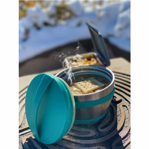 Thermos LLC Stainless Steal Food Jar with Spoon-Glacier, 16 oz