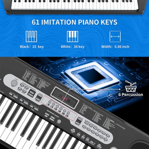61 Keys Electric Piano Keyboard Kit, 1 unit Foods Co.