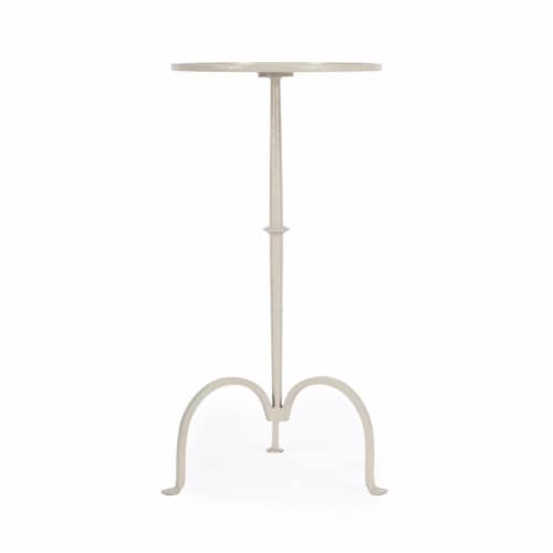 Butler Specialty Industrial Chic Founders Pedestal Table in Gray/Beige Iron Perspective: top