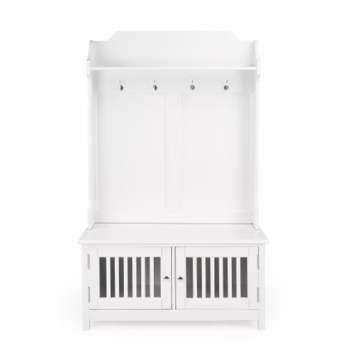 Butler Specialty Company, Borya Hall Tree with Storage, White Perspective: top