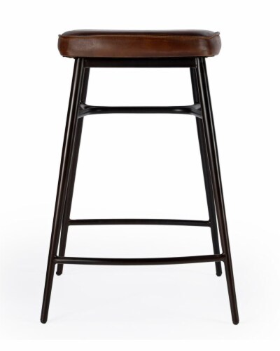 Butler Arlington 26  Square Leather Counter Stool Perspective: top