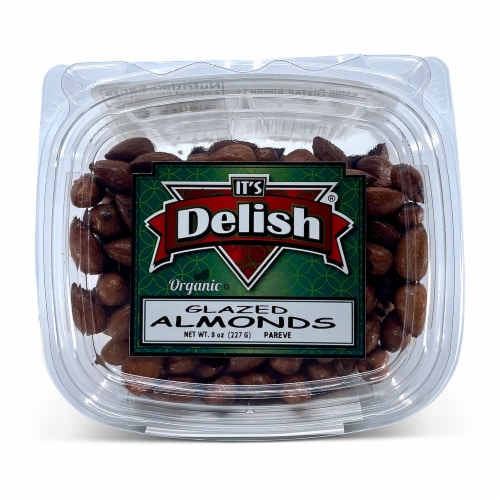 It's Delish® Organic Glazed Almonds Perspective: top